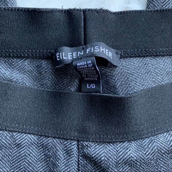 Eileen Fisher Herringbone Polyester Pants - Grey - Picture 5 of 8